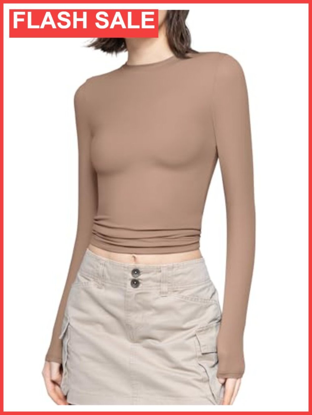Long Sleeve Crew Neck Slim Fit T-Shirt Basic Tee Fall Essential Top